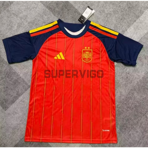 Camiseta España Primera Equipación Mundial 2026 Rojo/Azul 2 Estrellas con FIFA2026