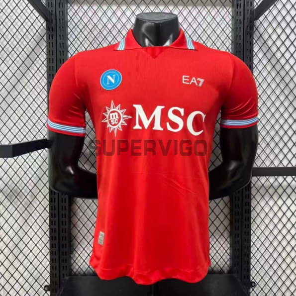 Camiseta Napoli Tercera Equipación 2026/2027 Rojo (EDICIÓN JUGADOR)
