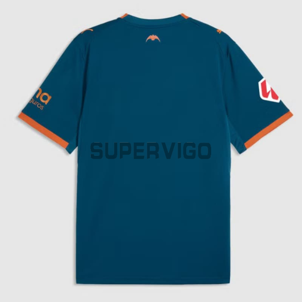 Camiseta Valencia Segunda Equipación 2026/2027 Azul con Parche La Liga