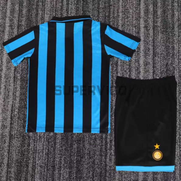 Camiseta Inter de Milan Primera Equipación Retro 1992/94 Azul/Negro Niño Kit