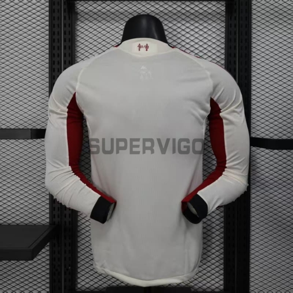 Camiseta Liverpool Segunda Equipación 2025/2026 ML Blanco (EDICIÓN JUGADOR)