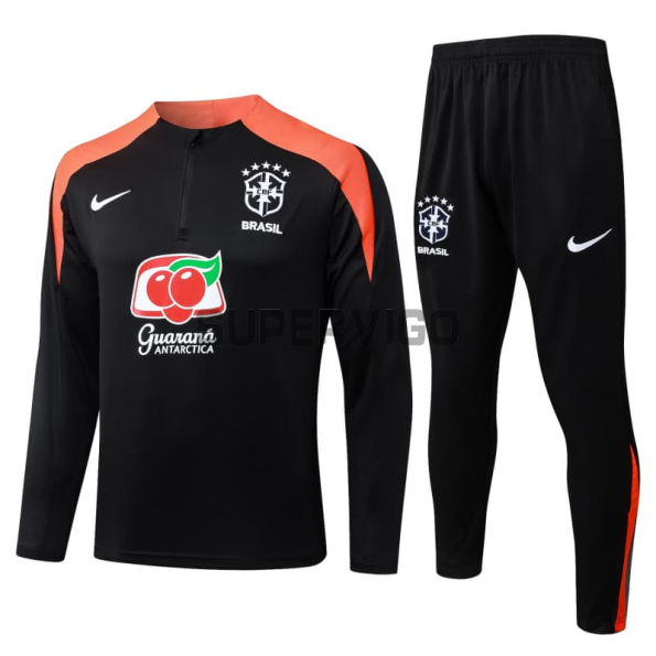 Sudadera De Entrenamiento Brasil 2025/2026 Kit Negro