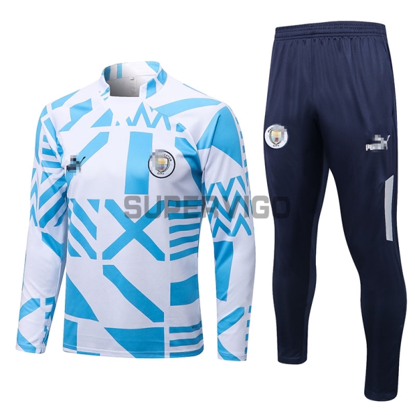 Training Top Kit Manchester City 2022 2023 Blanc/Bleu