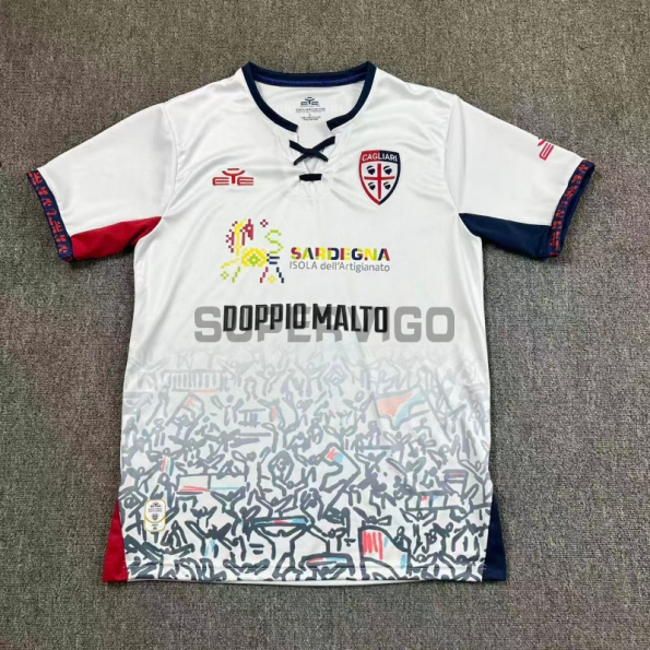 Camiseta Cagliari Calcio Segunda Equipación 2025/2026 Blanco