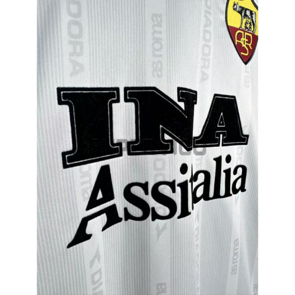 Camiseta AS Roma Segunda Equipación Retro 1999/00 Blanco
