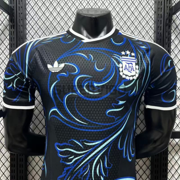 Camiseta Argentina Segunda Equipación Mundial 2026 Negro/Azul (EDICIÓN JUGADOR)