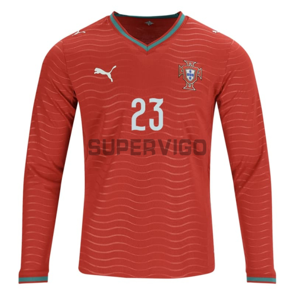 Camiseta Vitinha 23 Portugal Primera Equipación 2026 ML Rojo
