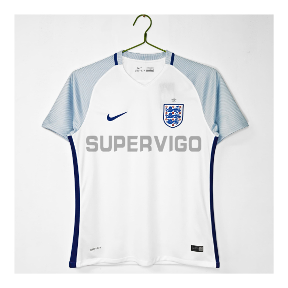 Camiseta Inglaterra Primera Equipación Retro 2016 Blanco