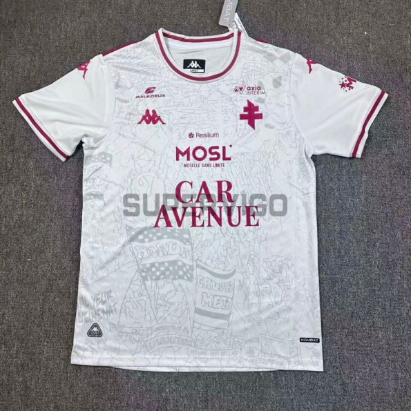 Camiseta FC Metz Segunda Equipación 2025/2026 Blanco