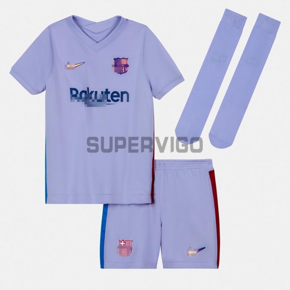 Camiseta Barcelona Segunda Equipación 2021/2022 Niño Kit