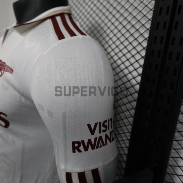 Camiseta Arsenal Tercera Equipación 2025/2026 ML Blanco (EDICIÓN JUGADOR)