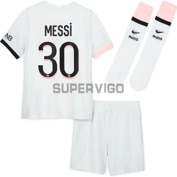 Camiseta MESSI 30 PSG Segunda Equipación 2021/2022 Niño Kit