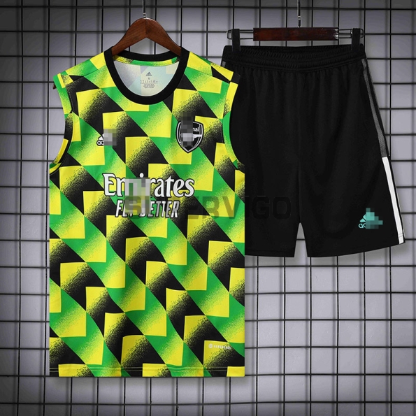 Camiseta de Entrenamiento Arsenal Sin Mangas 2022/2023 Kit Verde/Amarillo