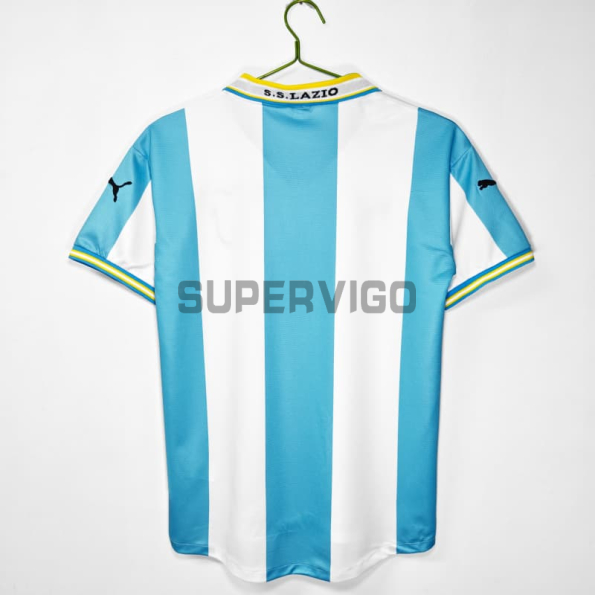 Camiseta Lazio Primera Equipación Retro 1999/00 Blanco/Azul