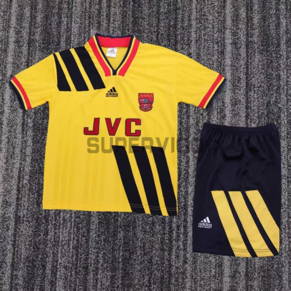 Camiseta Arsenal Segunda Equipación Retro 1993/94 Amarillo Niño Kit