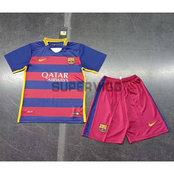 Camiseta Barcelona Primera Equipación Retro 15/16 Niño Kit