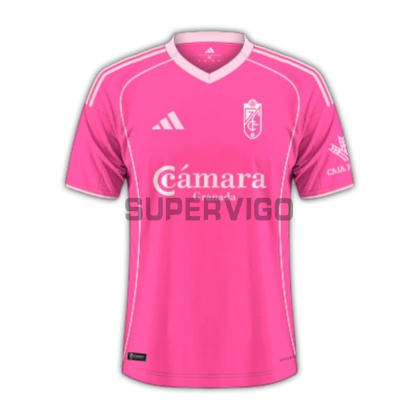 Camiseta Granada Cuarta Equipación 2025/2026 Rosa con Parche La Liga