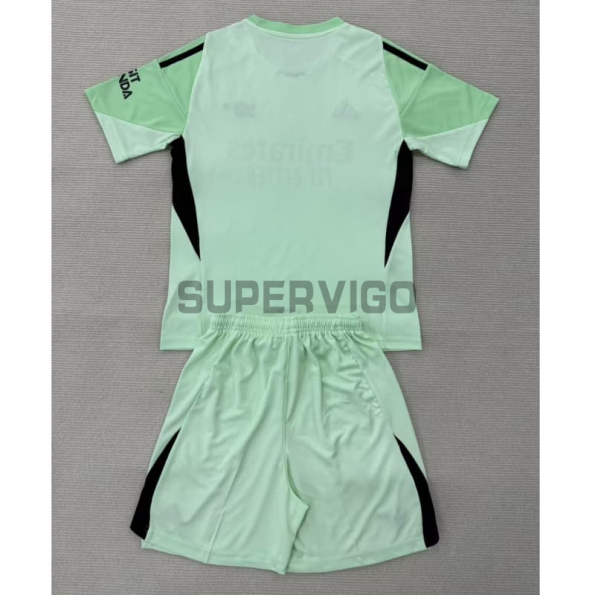 Camiseta de Portero Arsenal 2025/2026 Verde Claro/Negro Niño Kit