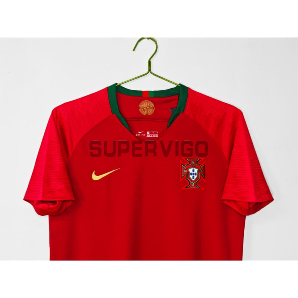 Camiseta Portugal Primera Equipación Retro 2018 Rojo