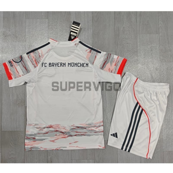 Camiseta Bayern Munich Segunda Equipación 2025/2026 Beige Niño Kit