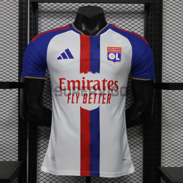 Camiseta Olympique De Lyon Primera Equipación 2026/2027 Blanco/Azul (EDICIÓN JUGADOR)