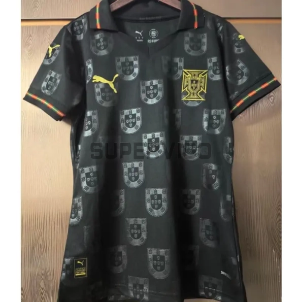 Camiseta Portugal 2026 Edición Especial Negro Mujer
