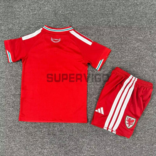 Camiseta Gales Primera Equipación Mundial 2026 Rojo Niño Kit