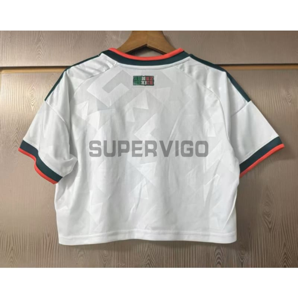 Camiseta Corta México Segunda Equipación Mundial 2026 Blanco Mujer