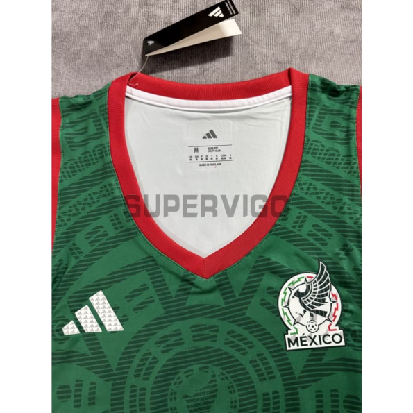 Top corto México Primera Equipación Mundial 2026 Verde Mujer