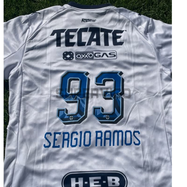 Camiseta SERGIO RAMOS 93 Monterrey Segunda Equipación 2025/2026 Blanco