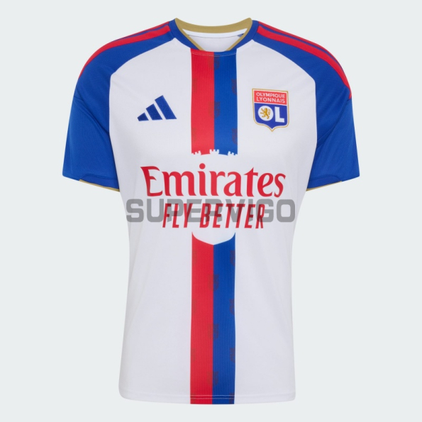 Camiseta Olympique De Lyon Primera Equipación 2026/2027 Blanco/Azul