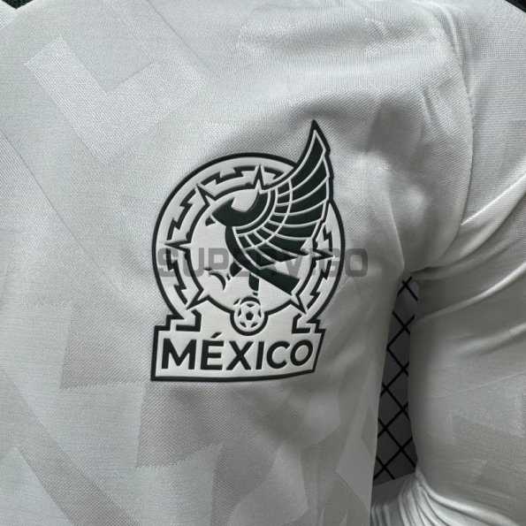 Camiseta México Segunda Equipación Mundial 2026 ML Blanco (EDICIÓN JUGADOR)