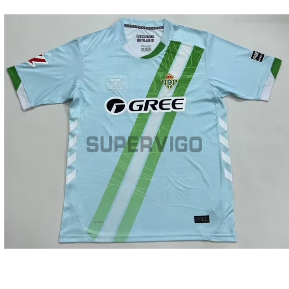 Camiseta Real Betis Segunda Equipación 2025/2026 Azul Claro con Parche La Liga
