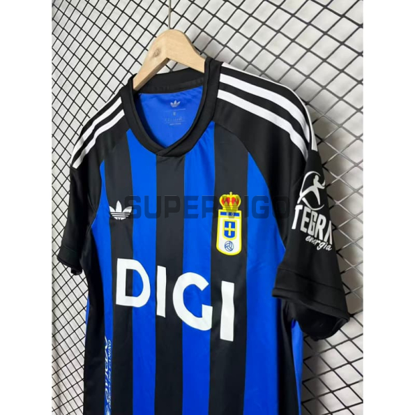 Camiseta Real Oviedo Retro 2025/2026 Azul/Negro