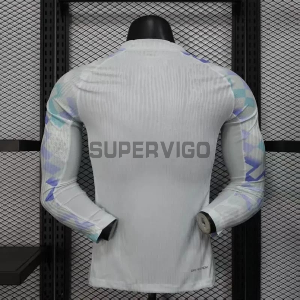 Camiseta Inter de Milan Segunda Equipación 2025/2026 ML Blanco (EDICIÓN JUGADOR)