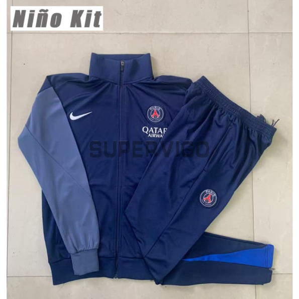 Chandal PSG 2025/2026 Niño Azul Marino/Gris