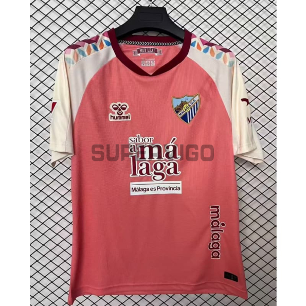 Camiseta Málaga CF Segunda Equipación 2026/2027 Rosa con Parche La Liga
