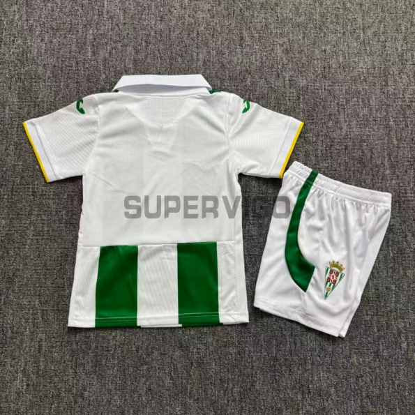 Camiseta Córdoba CF Primera Equipación 2026/2027 Verde/Blanco Niño Kit