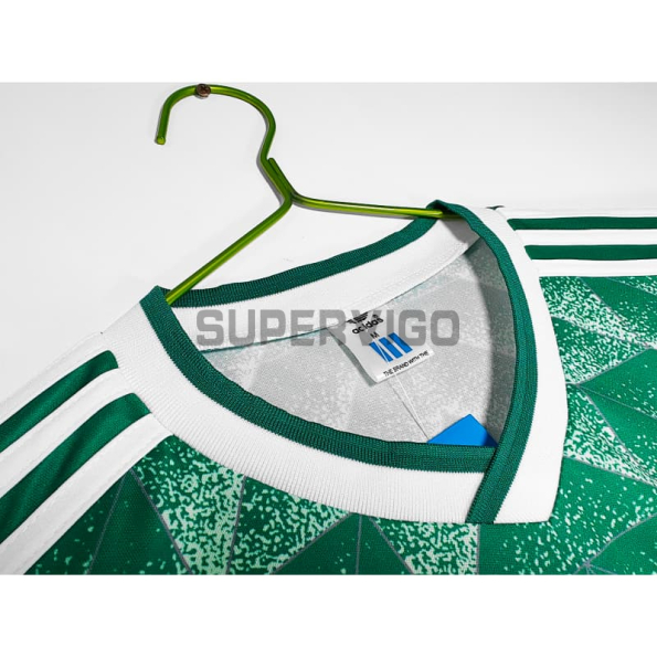 Camiseta Alemania Segunda Equipación Retro 1990 Verde