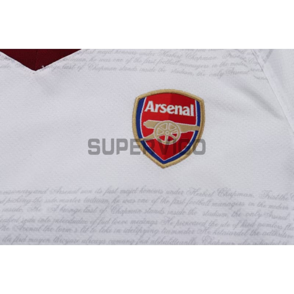 Camiseta Arsenal Segunda Equipación Retro 2007/08 Blanco Niño Kit