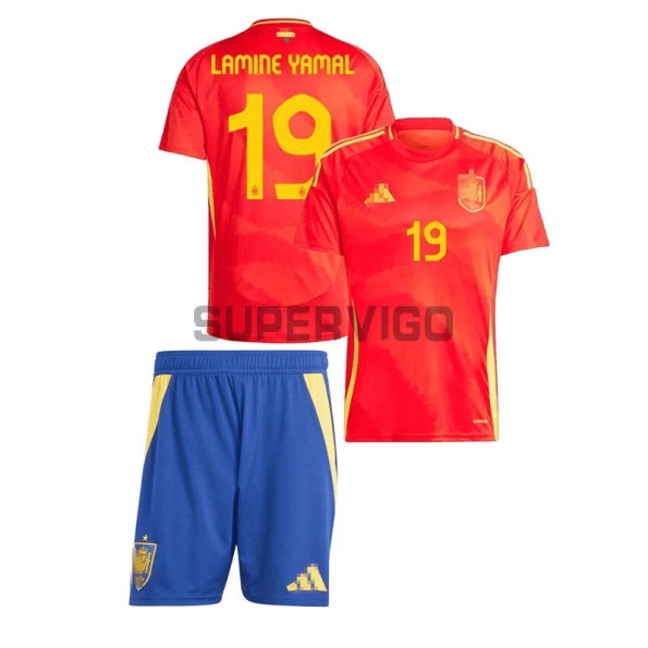 Camiseta Lamine Yamal 19 España Primera Equipación 2024 Niño Kit