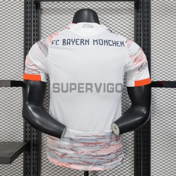 Camiseta Bayern Múnich Segunda Equipación 2025/2026 Blanco (EDICIÓN JUGADOR)
