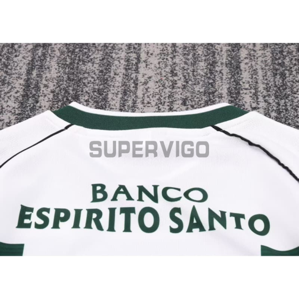 Camiseta Lisboa Primera Equipación Retro 2001/03 ML Blanco/Verde Niño Kit