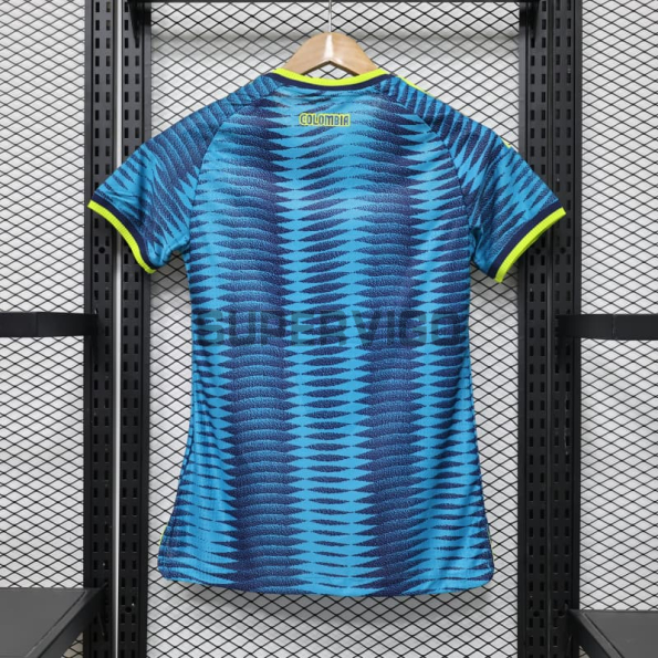 Camiseta Colombia Segunda Equipación Mundial 2026 Azul Mujer (EDICIÓN JUGADOR)