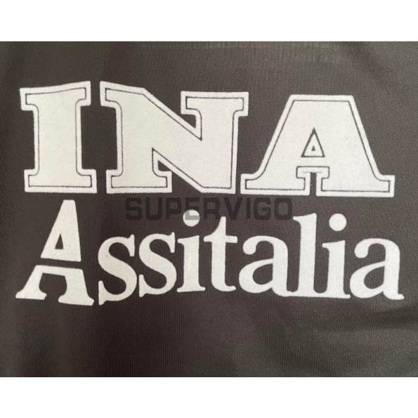 Camiseta AS Roma Tercera Equipación Retro 1998/99 ML Negro/Naranja/Gris