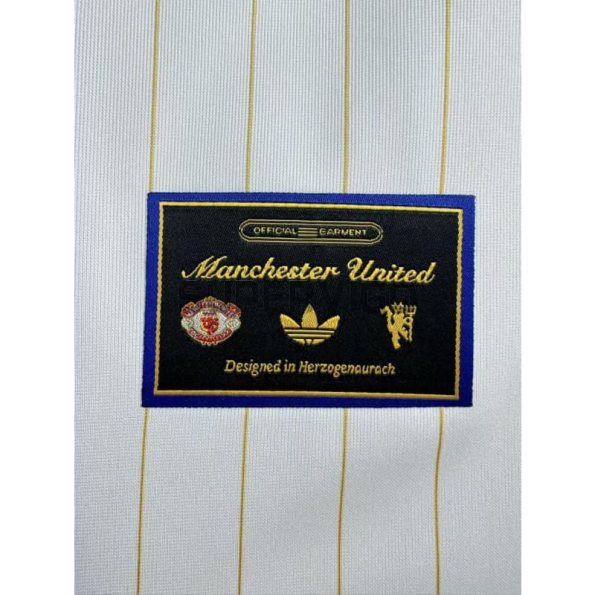 Camiseta Manchester United Terrace Icons Retro 2025/26 Blanco/Amarillo