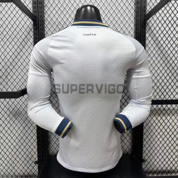 Camiseta Italia Segunda Equipación Mundial 2026 ML Blanco (EDICIÓN JUGADOR)