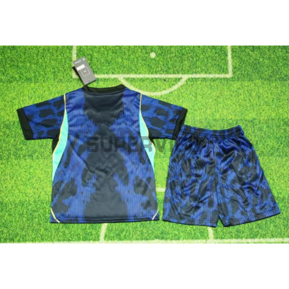 Camiseta Brasil Segunda Equipación Mundial 2026 Azul Niño Kit