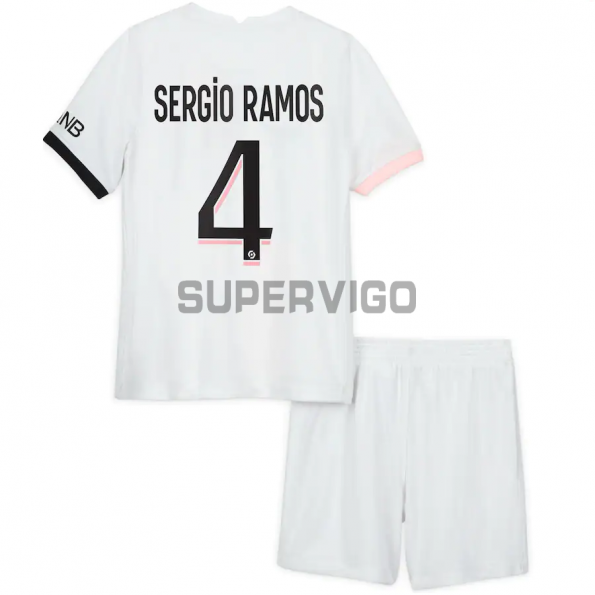 Camiseta Sergio Ramos 4 PSG Segunda Equipación 2021/2022 Niño Kit