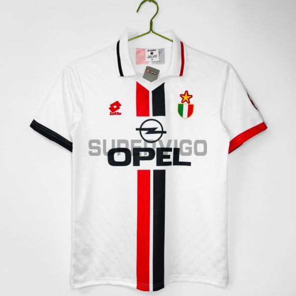 Camiseta AC Milan Segunda Equipación Retro 1996/97 Blanco